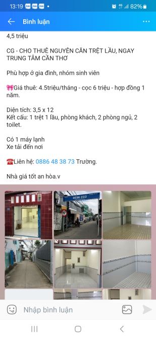 Nhà 2 phòng trung tâm Ninh Kiều phù hợp ở lâu dài - 1