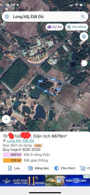 6676m có 200m thổ cư long mỹ siêu đẹp giá 40 tỷ - 2