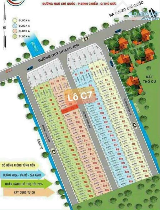 BÁN LÔ ĐÁT HẺM 185 NGÔ CHÍ QUỐC DỰ ÁN NHÀ VIỆT, DT 57M2 GIÁ CHỈ 3.1 TI - 3