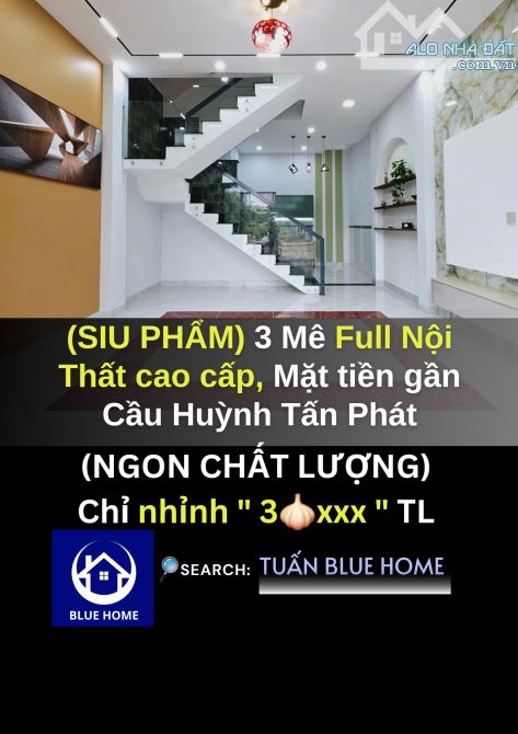 (SIU PHẨM) 3 Mê Full nội thất Mặt Tiền lộ giới 14m gần cầu Huỳnh Tấn Phát, Cầu 2 Quy Nhơn