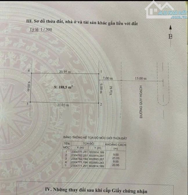 Bán lô đất DT 188 M mặt đuờng 30 M Nam Hải Hải An