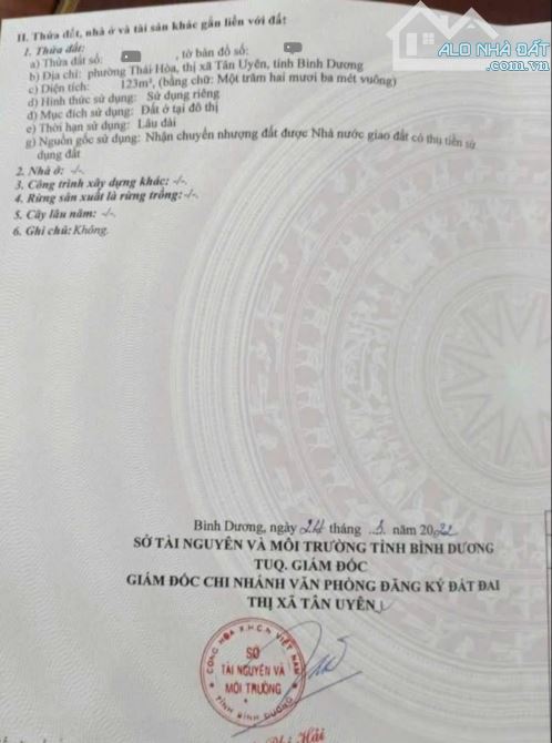1,49Tỷ TL🔥Bán đất 123m2 (Full thổ cư) cách đường ĐT743C 100m, p.Thái Hòa, Tp.Tân Uyên - 5