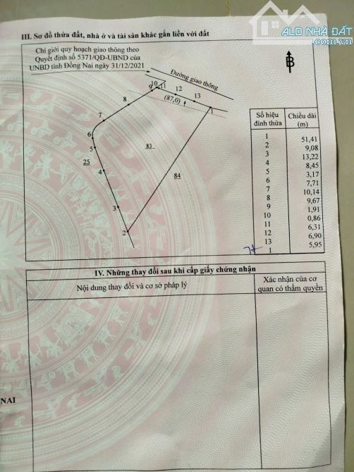 bán 1001m2 đất có 20m mặt tiền đường bê tong,dân cư ở xung quanh,cách qlo 20 khoảng 2km