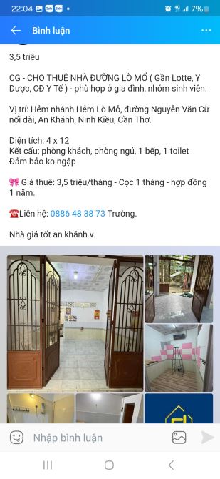 Nhà đường lò mổ giá cực mềm cho sinh viên - 1