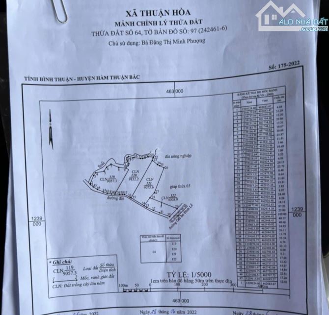 BÁN 34.601M2 ĐẤT ĐÃ TÁCH LÀM 4 SỔ GIÁ CHỈ 150K/M2 TẠI HÀM THUẬN BẮC-BÌNH THUẬN - 1