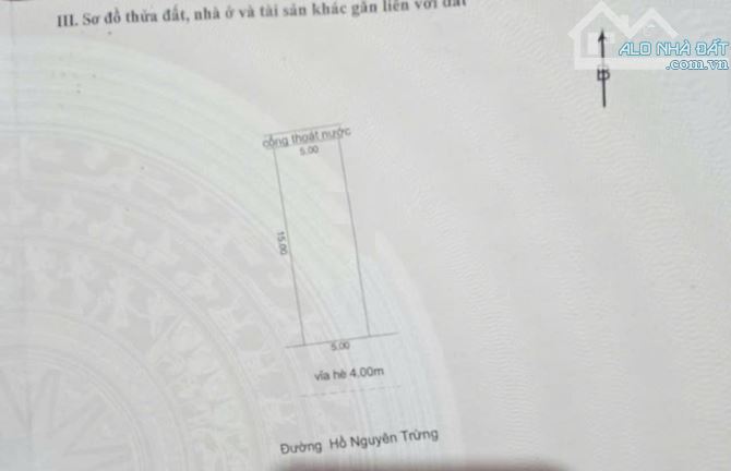 ⭐⭐⭐BÁN LÔ ĐẤT KỀ GÓC HỒ NGUYÊN TRỪNG 75M2 GIÁ 5,3 TỶ - 1