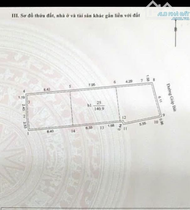 MẶT PHỐ GIÁP BÁT 141M MT 6.1m KINH DOANH OTO TRÁNH THÍCH HỢP XÂY TOÀ NHÀ RẺ NGON HIẾM - 1