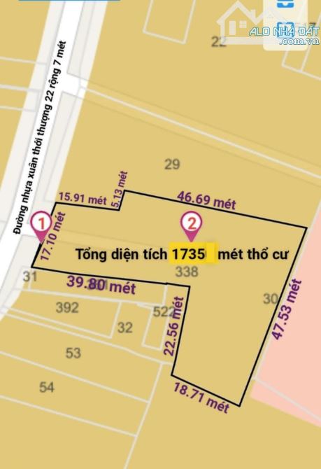BÁN XƯỞNG PHAN VĂN HỚN 1735M2 GIÁ 27T, XUÂN THỚI THƯỢNG HÓC MÔN - 2