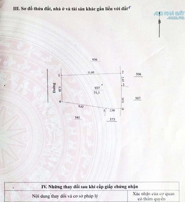 Đất thổ cư Miêng Hạ, Hoa Sơn, Ứng Hòa, DT71m2, MT5.1m, 1.43 tỷ - 6