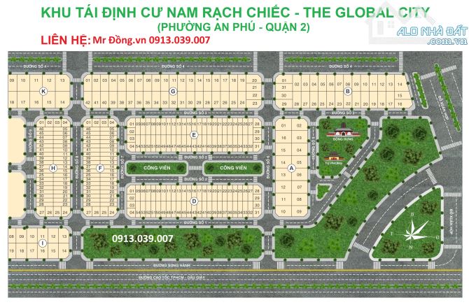 80m2 100m2 Nam Rạch Chiếc *Trực diện The Global City An Phú Quận 2 chỉ 9 tỷ550 18 tỷ (100 - 8