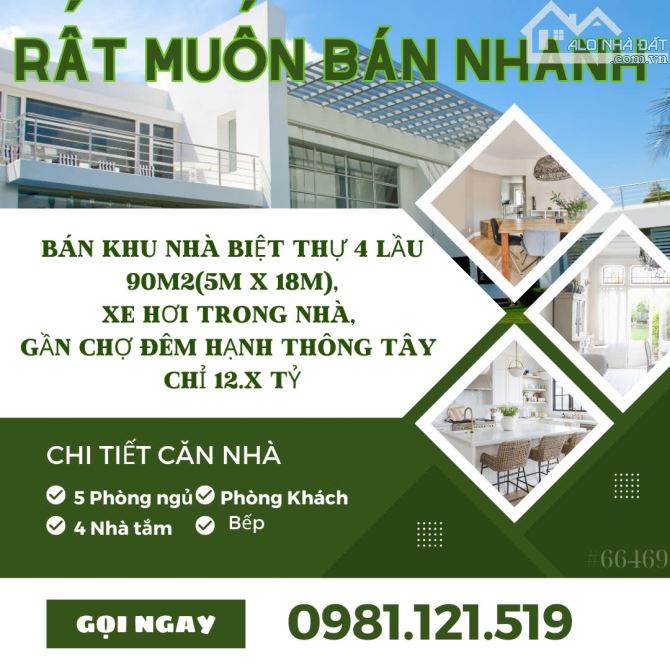 Bán nhà HIẾM hẻm 108 Nguyễn Văn Khối 95m2(5x19) 3 lầu vừa ở vừa KD ngay Làng Hoa 12.8 tỷ.