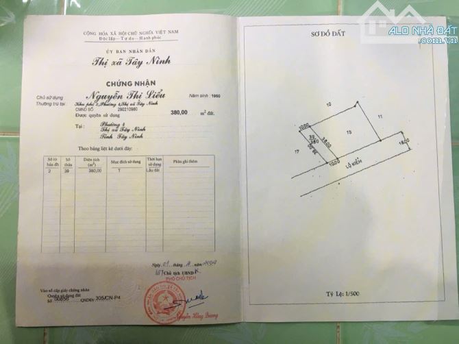 Cần bán 20 x 23 đất đường số 7 Nguyễn Văn Linh, Hoà Thành Tây Ninh - 1