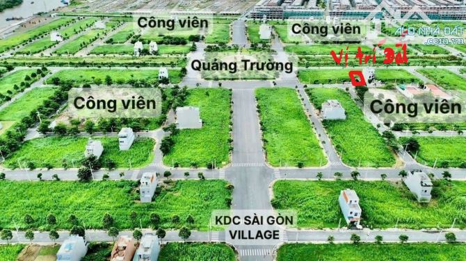 Bán đất nền dự án Saigon Village, view công viên thể thao, diện tích 120m2, giá bán 3 tỷ - 2