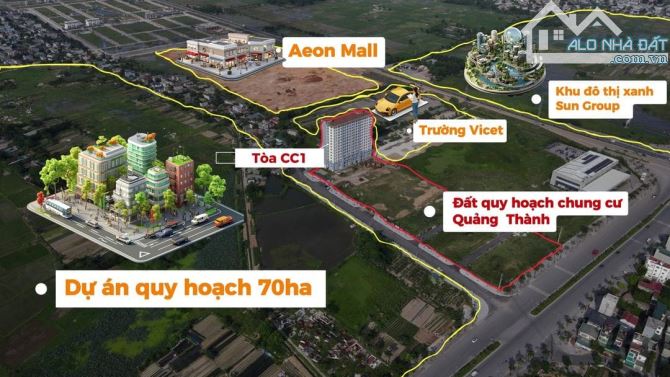 Chung cư Quảng Thành cạnh Aeon maill tài chính chỉ 700 triệu - 2