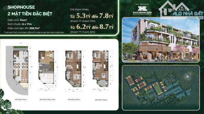 Mở Bán shophouse, nhà ở liên kế đẹp xuất sắc tại The Larita Long An 3,5 tỷ/120m - 6