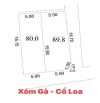 Bán đất Xóm Gà - xã Cổ Loa - huyện Đông Anh: Diện tích 170 m2 - giá đầu tư 72 triệu/m2.