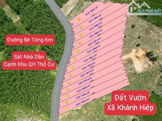 Bán Siêu Phẩm Đất Vườn xã Khánh Hiệp - Khánh Vĩnh