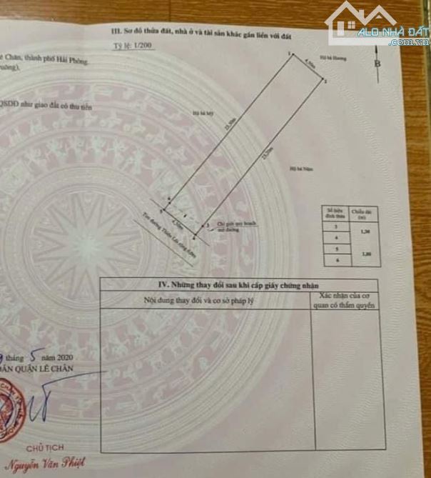 Bán Nhà Mặt Đường Thiên Lôi, Vĩnh Niệm, Lê Chân. 9 tỷ , 110m.