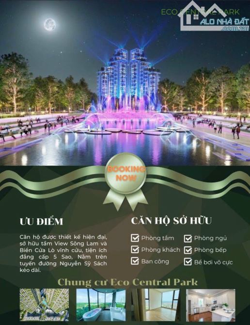 BÁN CHUNG CƯ 3 PHÒNG NGỦ DỰ ÁN ECO PARK VINH - 12