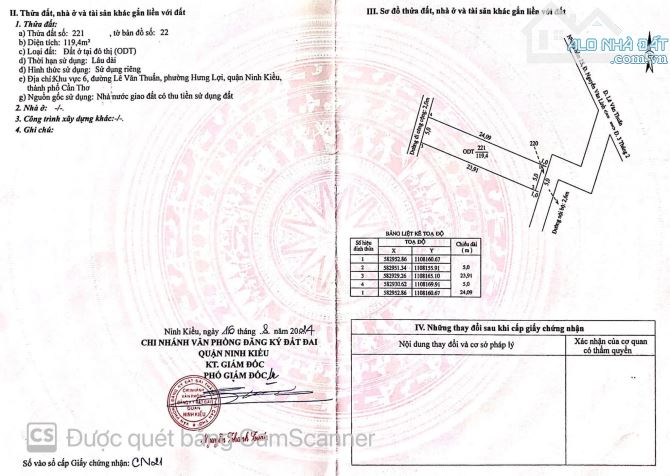 Bán Nền Đường Lê Văn Thuấn ( Hẻm 132 Củ ), P.Hưng Lợi, Q.Ninh Kiều, Tp Cần Thơ. - 2