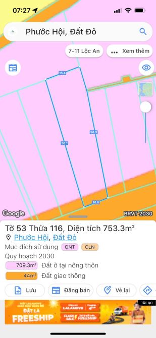 ĐẤT ĐẸP CHỦ GỐC CHƯA QUA ĐẦU TƯ NÊN GIÁ SIÊU TỐT Ạ PHƯỚC HỘI - ĐẤT ĐỎ - BRVT - 3