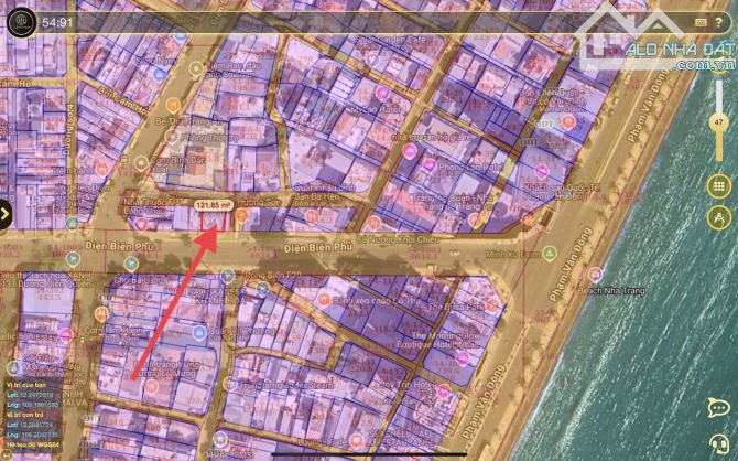 Bán đất 3 mặt tiền đường Điện Biên Phủ, cách biển 100m, Vĩnh Hoà, Nha Trang 150m2 giá 18ty - 5