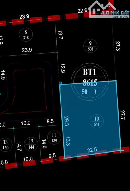 Bán 641m2 đất biệt thự Sao Đỏ - 732 Ngô Gia Tự sau Toà Nhà Sao Đỏ - 3