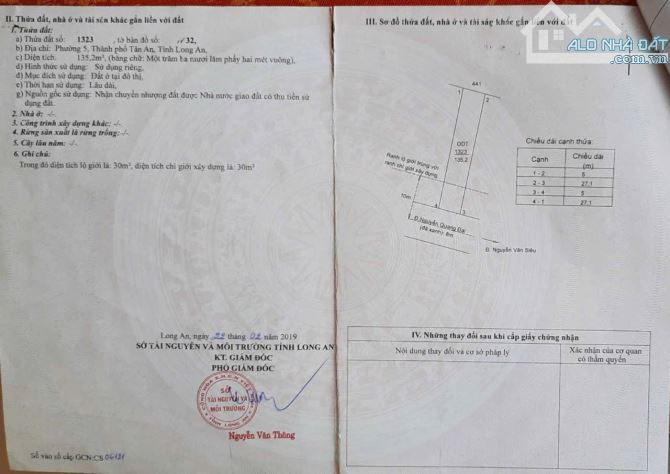✅ Bán đất mặt tiền Nguyễn Quang Đại thuộc Phường 5 , TP Tân An _ Diện Tích : 5 x 27m2 - 4