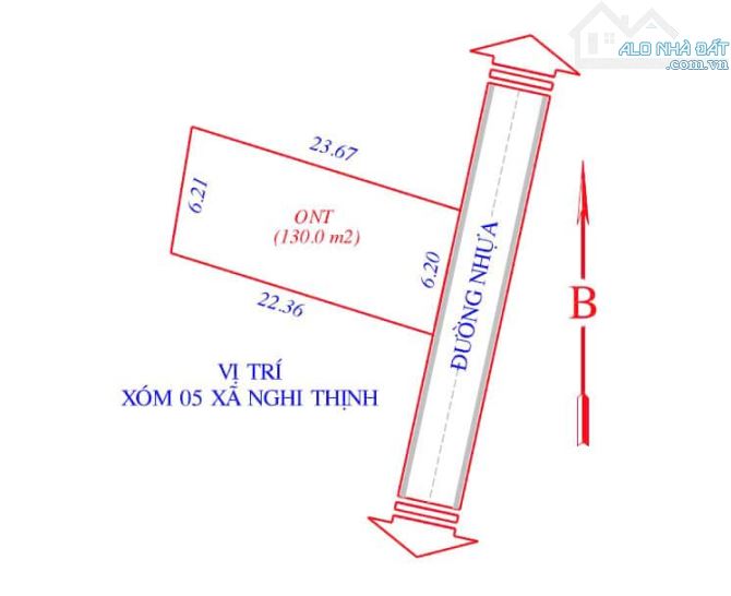 em bán lô đất đẹp xóm 5 Nghi Thịnh gần đường Long Thịnh