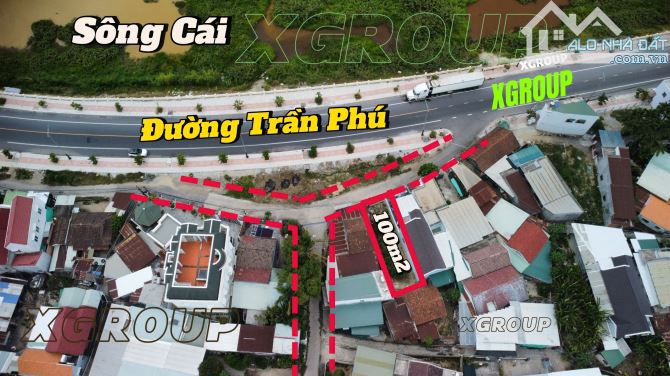 MẶT TIỀN BỜ KÈ TRẦN PHÚ DIÊN KHÁNH 100m2 ngang 5m đất OĐT Thị Trấn Diên Khánh.