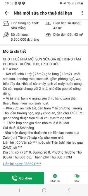 CHO THUÊ NHÀ MỚI SƠN SỬA GIÁ RẺ TRUNG TÂM PHƯỜNG TRƯỜNG THỌ, TP.THỦ ĐỨC - 1