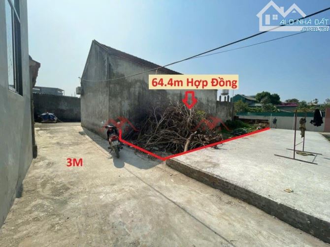 lô đất đẹp 2 mặt đường  64,4m ngõ thông làn 2 TL419 vuông vắn chỉ hơn 2 tỷ - 1