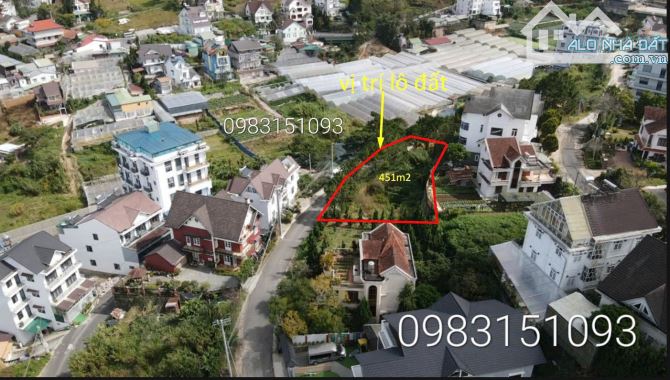 🌲Lô đất 451m²- Lý Nam Đế-  Phường 8- Đà Lạt thích hợp xây biệt thự, khách sạn - 2