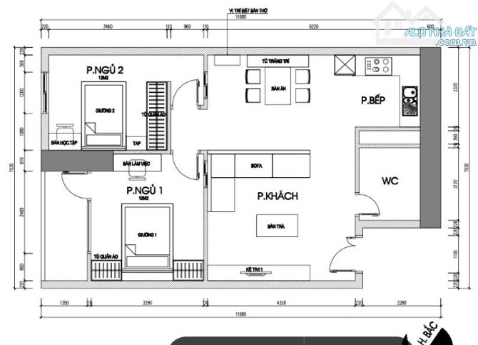 BÁN GẤP CĂN HỘ CHUNG CHƯ ĐẸP Ở NGAY 2 ngủ TÒA CT1 Vân Canh - DT74m2, Giá 2,95 tỷ. - 2