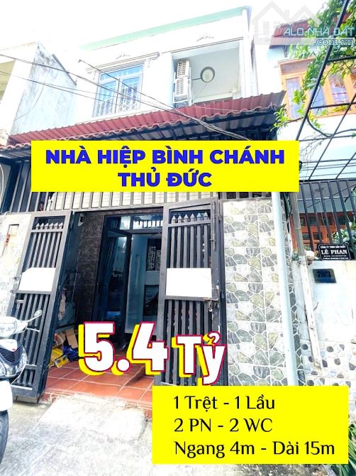 BÁN NHÀ ĐẸP HIỆP BÌNH CHÁNH, GẦN CHỢ HIỆP BÌNH, 5.4 TỶ - 60m2 ( 4x5 ) VÀO Ở NGAY