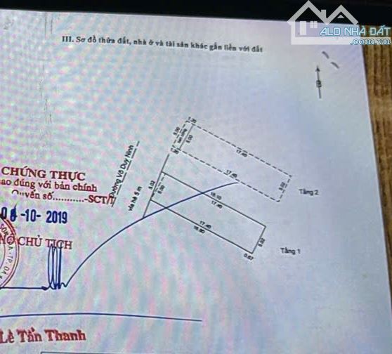 Nhà 2 Tầng Võ Duy Ninh Đường 7m5  Công Năng : 3p ngủ 2wc Hướng : Tây Bắc Diện tích 89m2 ng - 1