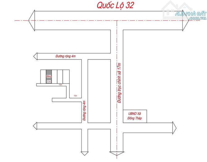 BÁN ĐẤT TẠI XÃ ĐỒNG THÁP,gần CẦU PHÙNG 1,45 TỶ VND, 35M2 - DUY NHẤT NHỎ XINH, KHUÔN TIỀN - 2