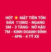 MẶT TIỀN TÔN ĐẢN - 110M2 - 3 TẦNG - NỞ HẬU - 4 TỶ XX