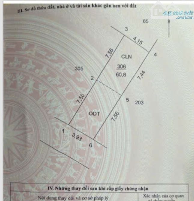 Bán đất Tổ 9-QUANG MINH- đường thông ô tô tránh xe máy60.8=2ty75 - 3