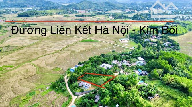 544m Có 200m Đất Ở - Cách Đường Liên Kết Hà Nội - Kim Bôi 500m - View Cánh Đồng