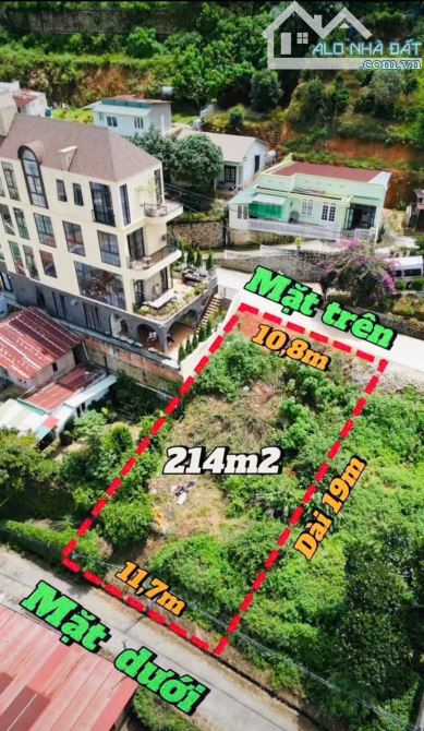 Đất Xây Villa 2 Mặt Tiền Đường Khe Sanh. View Thoáng. 214m2. Giá 11,5 Tỷ