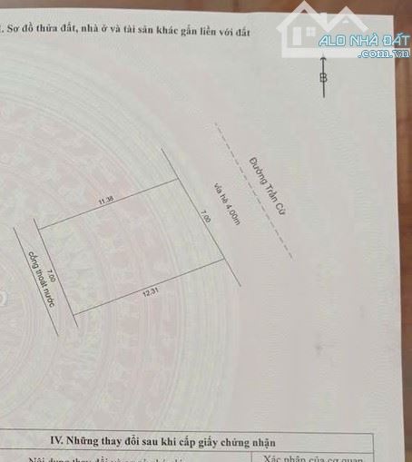 Bán đất Đường 7.5m Trần Cừ, phường Hòa Khê, Thanh Khê - Ngang 7m, Giá 4.95 tỷ tl - 1