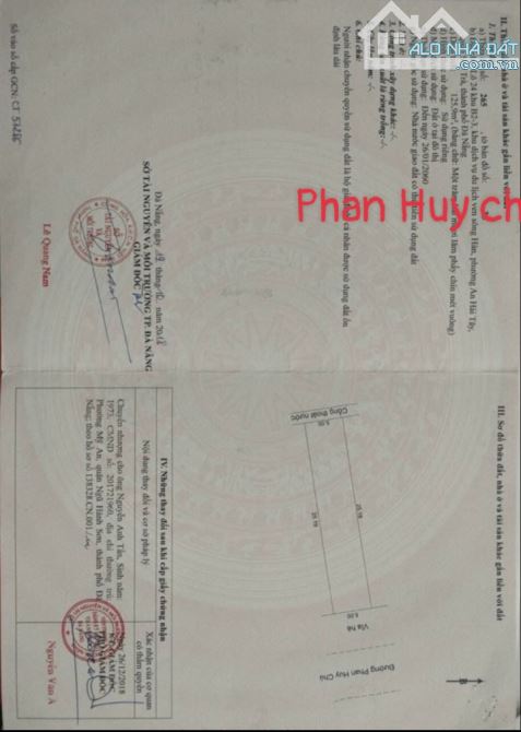 Chính chủ bán đất mặt tiền phan huy chú gần trần hưng đạo. Quận Sơn Trà TP ĐÀ NẴNG - 2