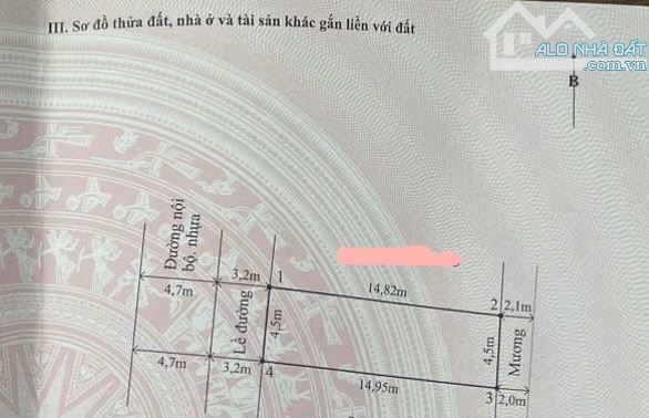 67m2 ngang 4,5m đường 6m ô tô đỗ cửa tổ 8 thị trấn An Dương giá chỉ 1,x tỷ  Sổ hồng chính - 3