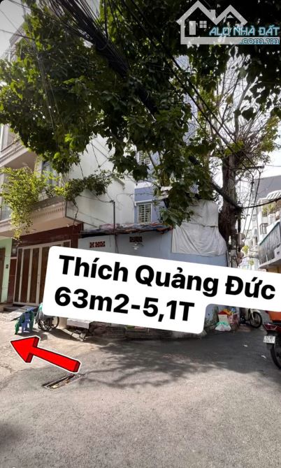 Nhà 2 tầng Thích Quảng Đức P5 - 63m2 -5,1T - 4