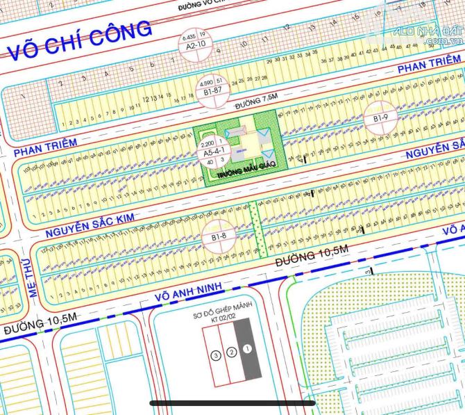 Bán lô đất Nguyễn Sắc Kim gần Trường mẫu giáo hướng tây nam