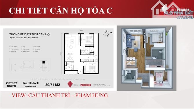 Căn 2PN hộ khẩu Cầu Giấy chỉ 6x triệu/m2 full nội thất vào ở ngay - 2