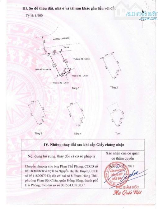 ⛔ bán nhà 4,5 tầng, mặt đường, chi lăng, thượng lý, hồng bàng, giá 10,2 tỷ, 64m2 - 5