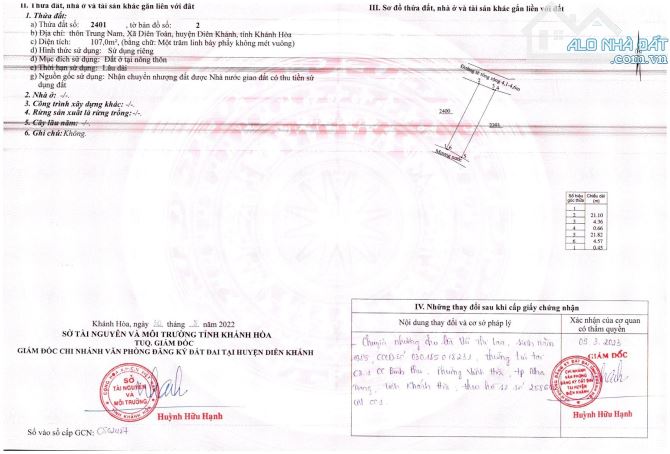 Bán lô đất full thổ cư 107m2 Sát Chợ Đầu Mối đường Võ Nguyên Giáp Diên Toàn - 7