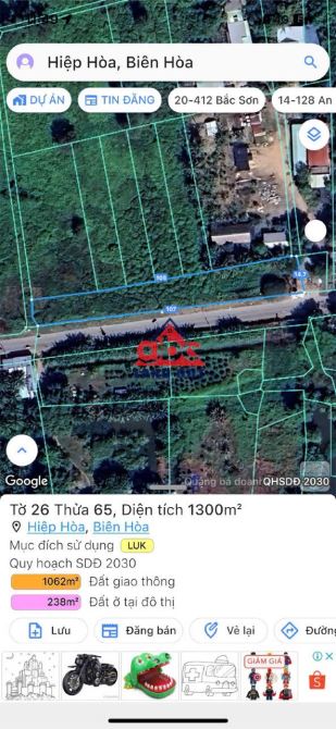 🆘 MẶT TIỀN ĐƯỜNG ĐỖ VĂN THI HIỆP HOÀ  Diện tích 1300 m2 Mặt tiền đường 107m - 1